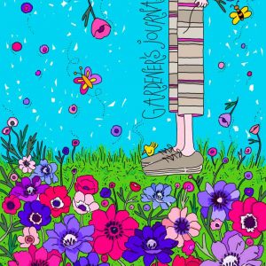 illustrazione di una campo pieno di fiori